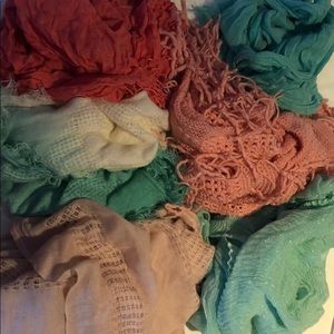 Scarves including infinity styles